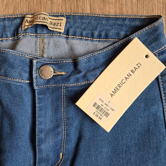 NWT AMERICAN BAZI High Rise Stretch Skinny Jean Sz 1 - Picture 2 of 4